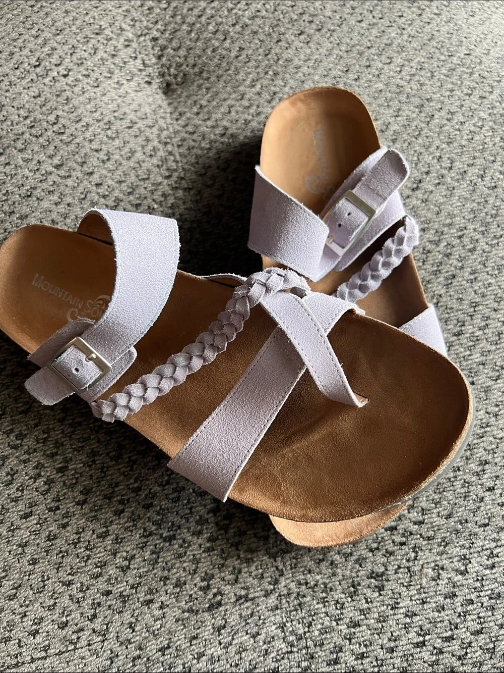 Lavendar Braided Strap Women’s Sandals Sz Wm 10